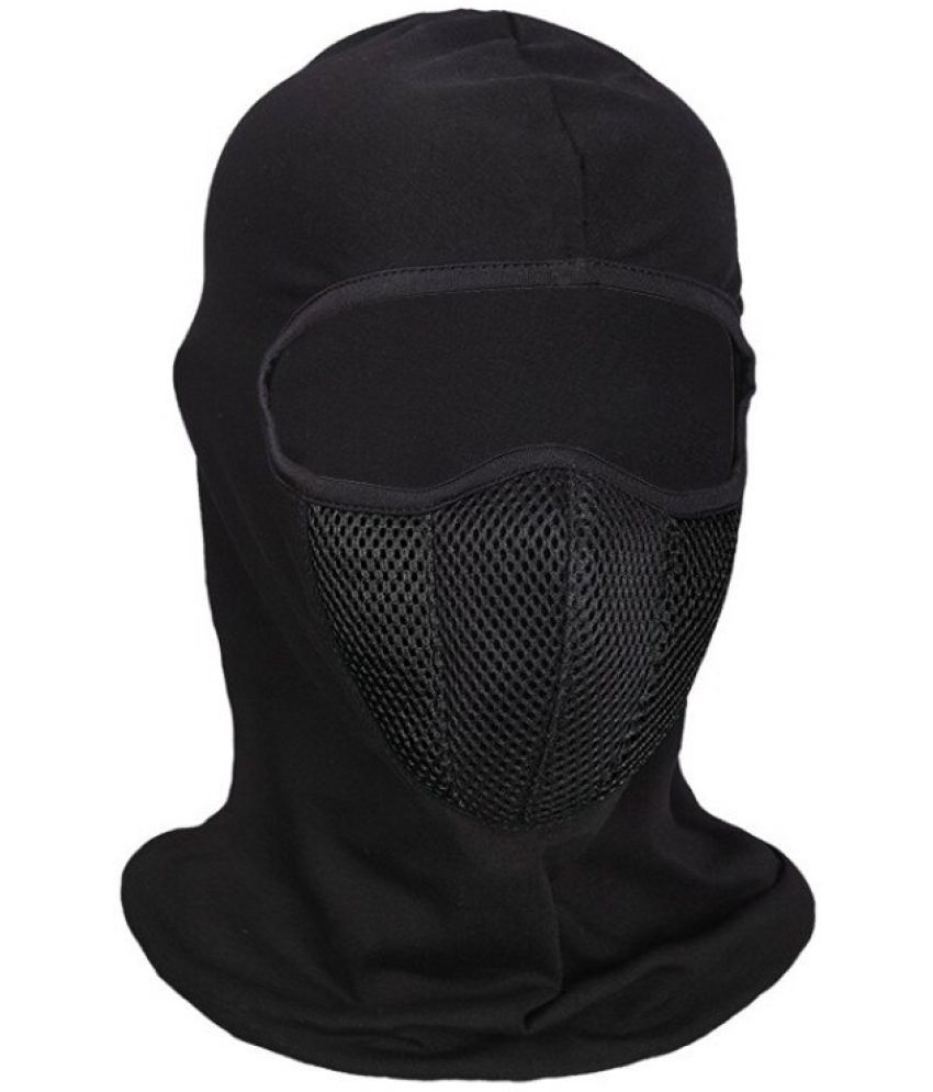     			AKSMIT Black Solid Others Bike Face Cover Free