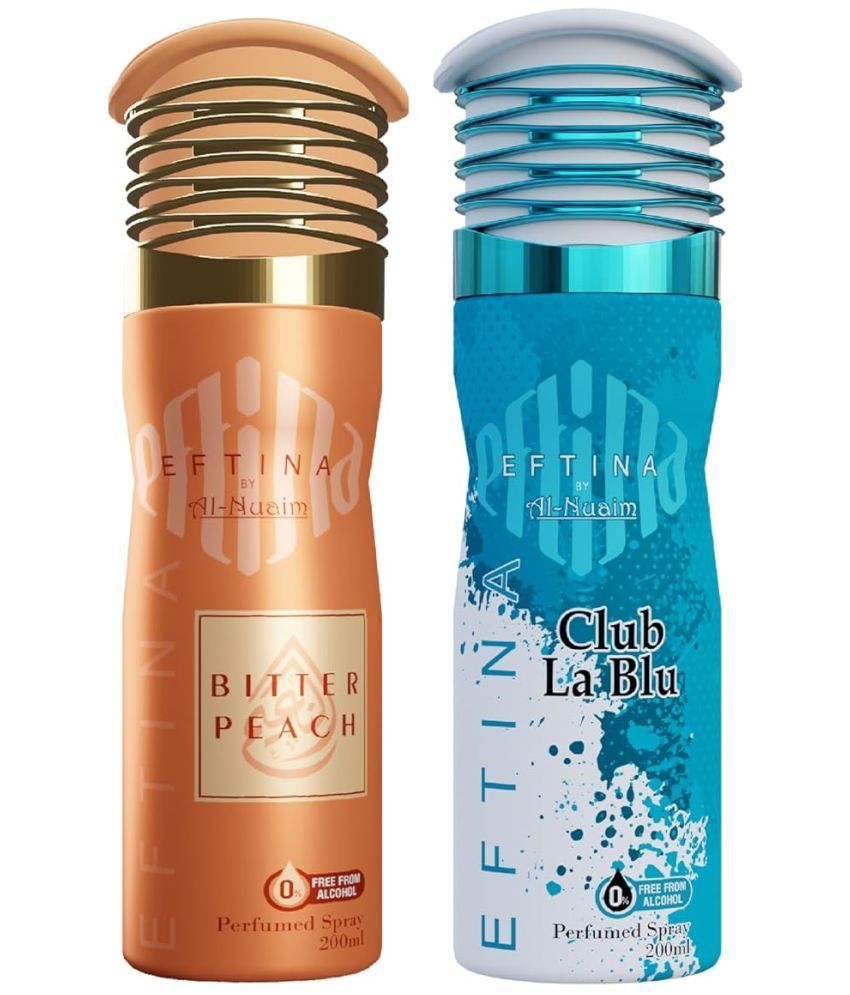     			Al-Nuaim Bitter Peach & Club La Blu Deodorant Spray for Unisex 400 ml ( Pack of 2 )