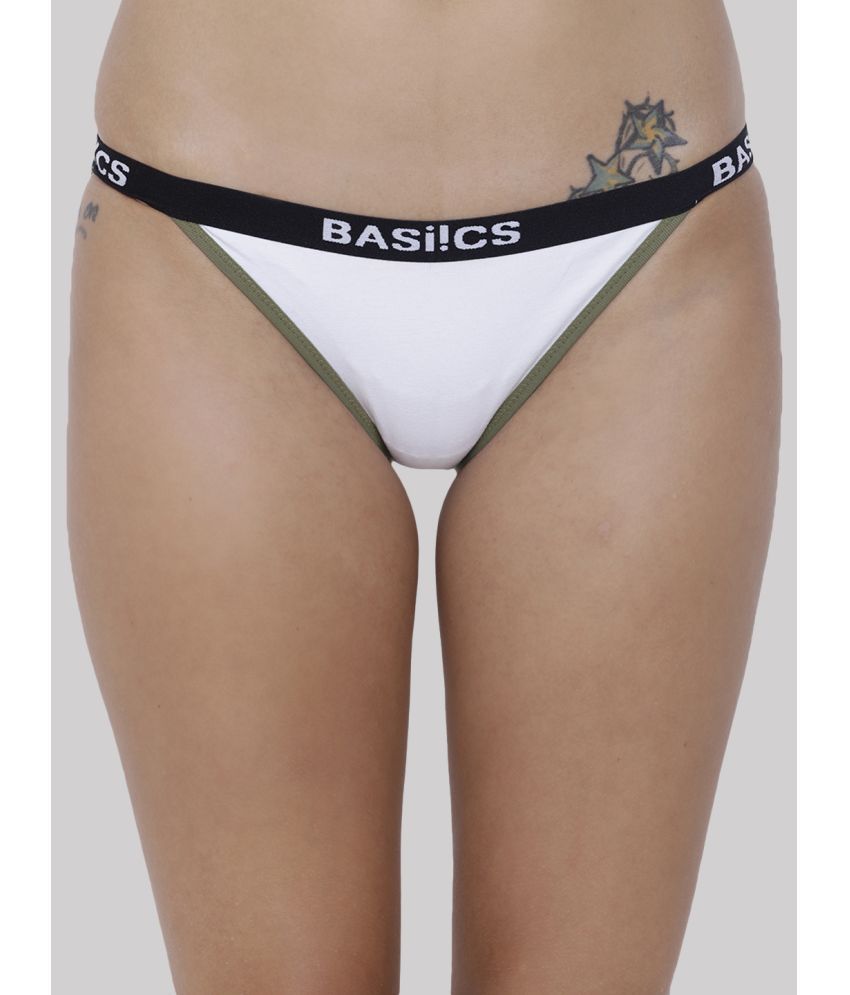     			BASIICS By La Intimo Pack of 1 Cotton Briefs For Women ( White )