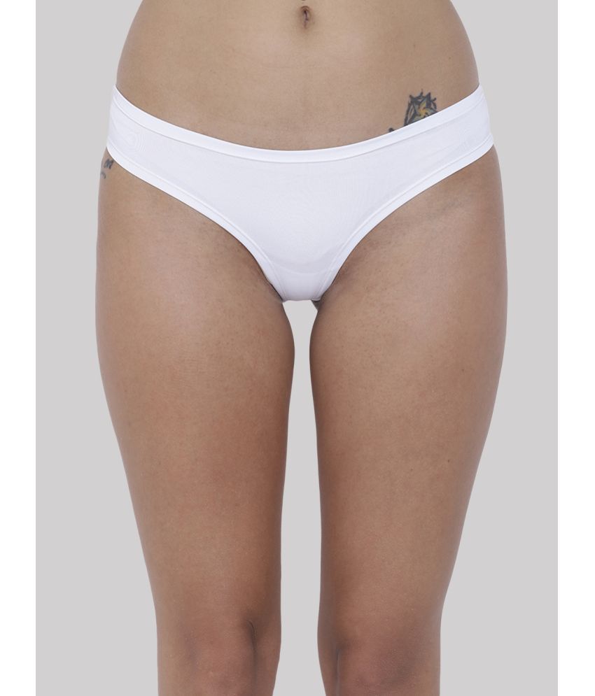     			BASIICS By La Intimo Pack of 1 Polyester Briefs For Women ( White )