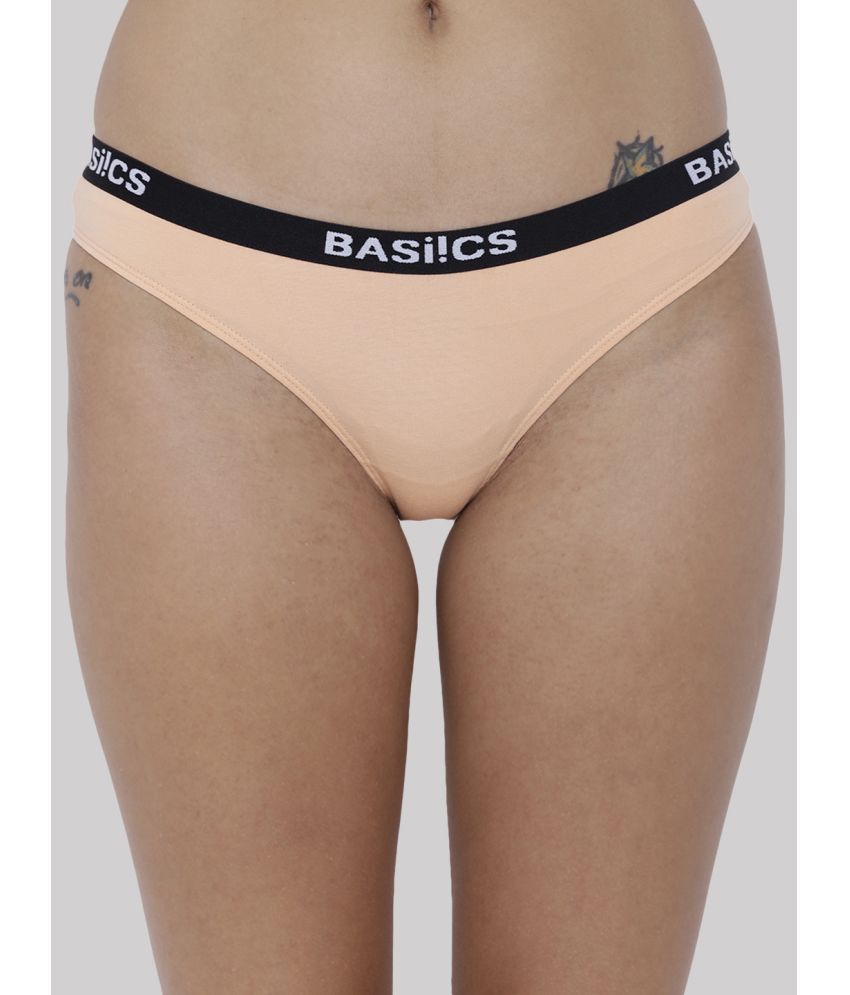     			BASIICS By La Intimo Pack of 1 Cotton Briefs For Women ( Beige )