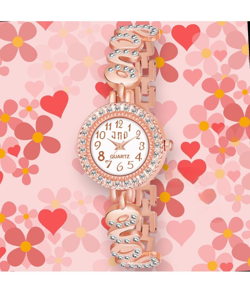     			Cosmic Rose Gold Metal Analog Womens Watch