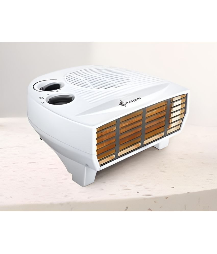     			Crompass Light Weight White Fan Heater