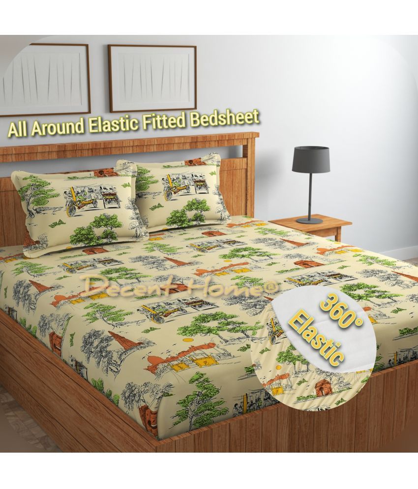     			Decent Home Cotton Abstract Printed Fitted ( Double Bed ) - Multi