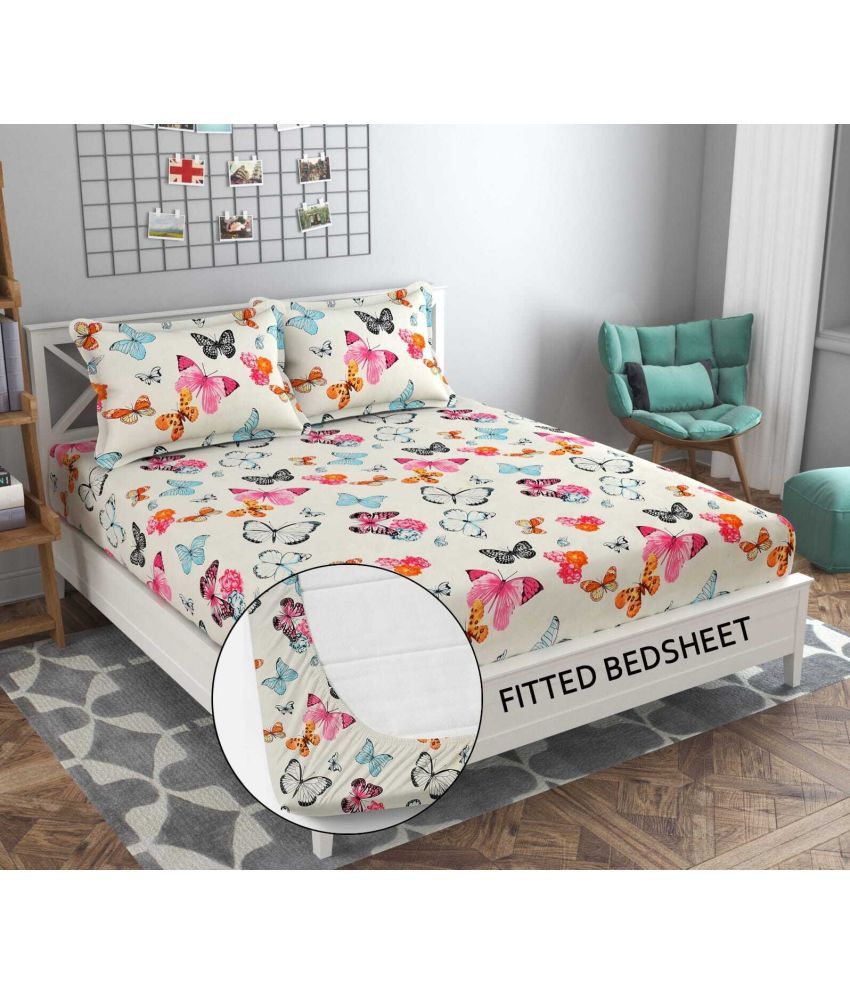     			Decent Home Cotton Abstract Printed Fitted ( Double Bed ) - Multi