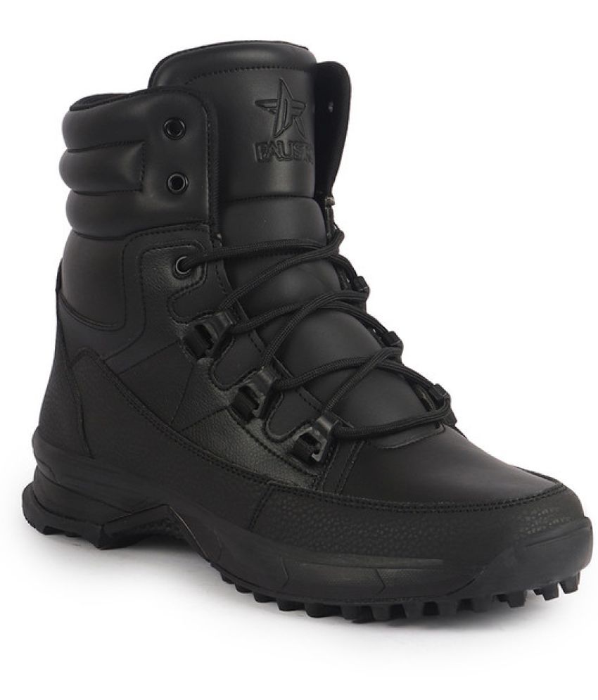     			Fausto Black Men's Hiking & Trekking Boots