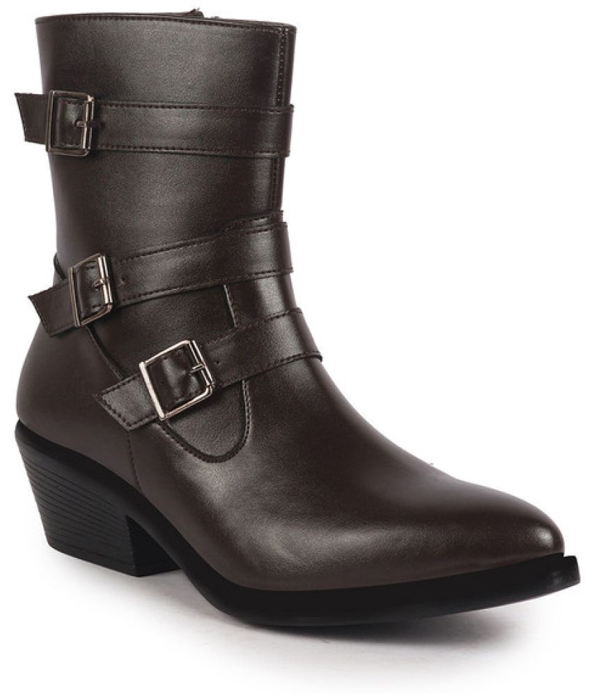     			Fausto Brown Women's Ankle Length Boots