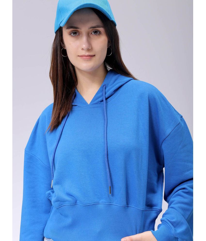     			Freehand Poly Cotton Women's Hooded Sweatshirt ( Blue )