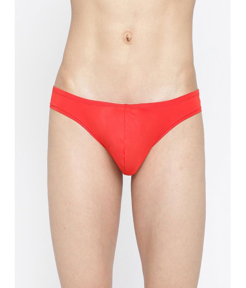     			La Intimo Pack of 1 Polyester Briefs For Men's ( Red )