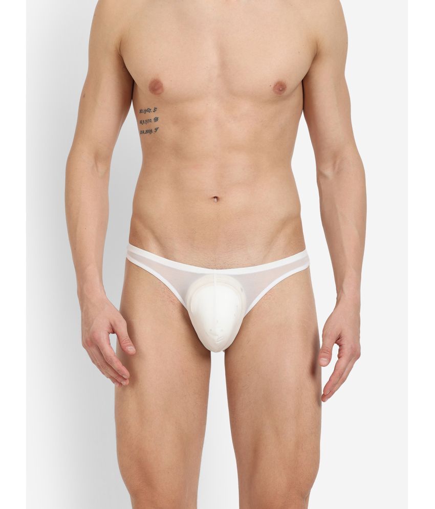     			La Intimo Pack of 1 Nylon Thongs For Men's ( White )