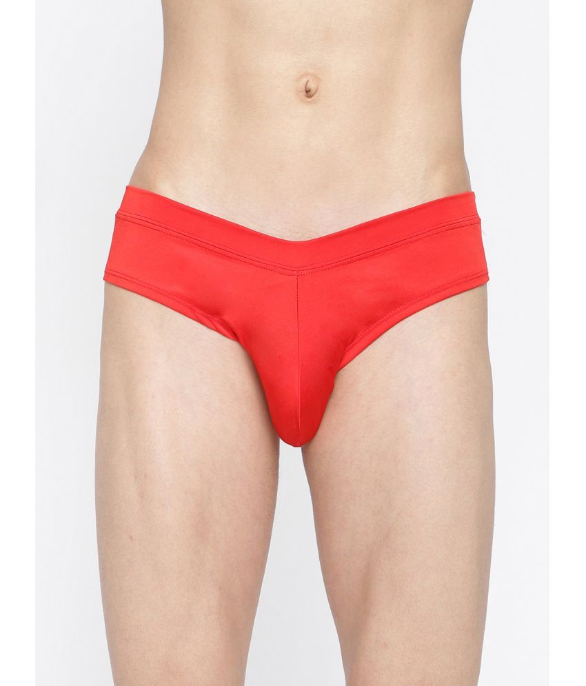     			La Intimo Pack of 1 Polyester Briefs For Men's ( Red )