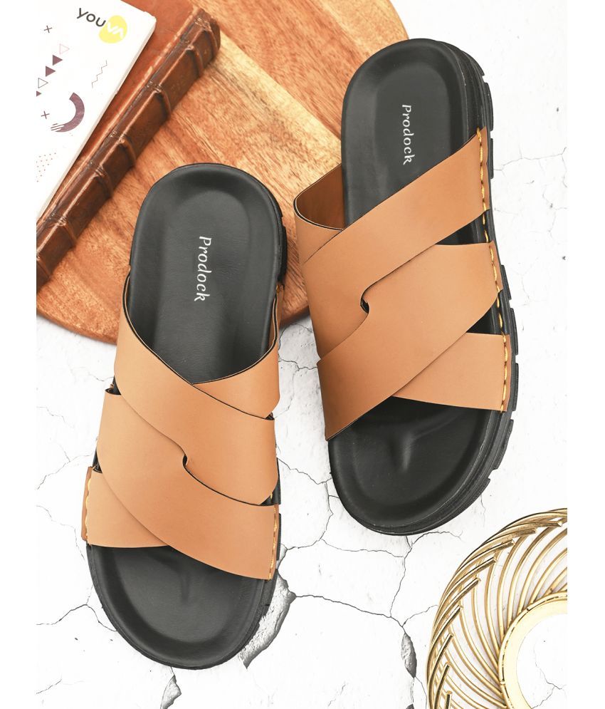     			PRODOCK - Tan Men's Sandals