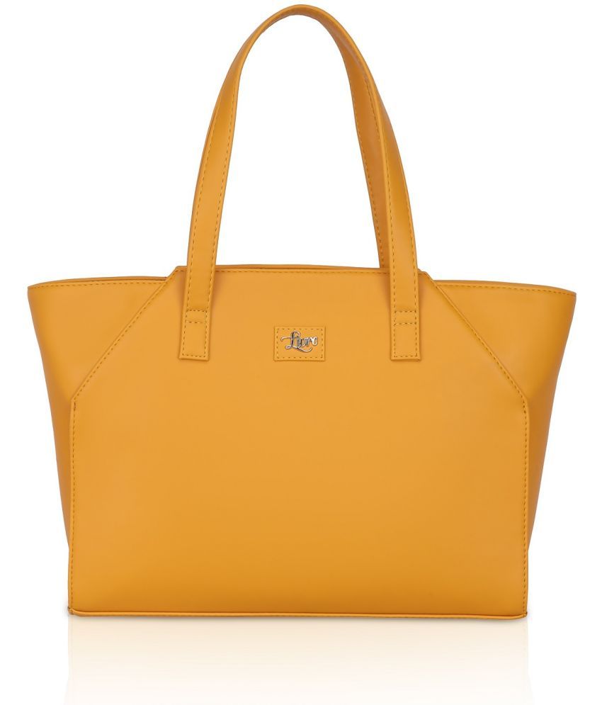     			Livro Tote Bag Artificial Leather Set of 1 ( Yellow )