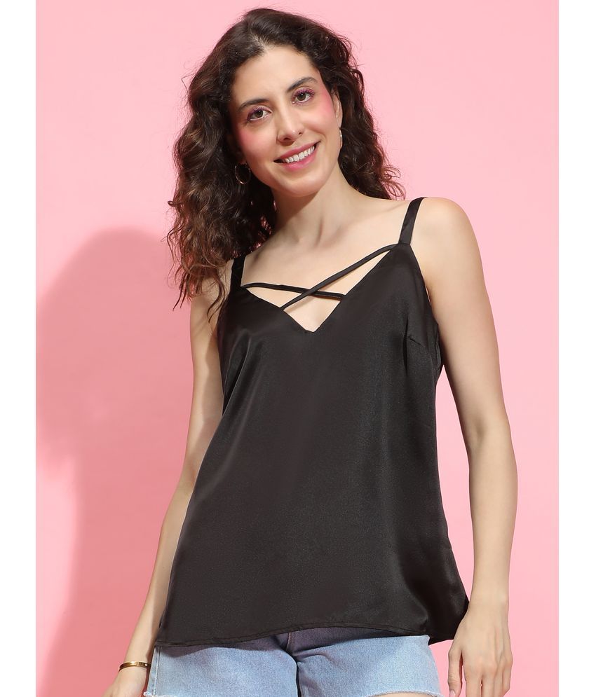     			Oxolloxo Black Polyester Women's Regular Top ( Pack of 1 )