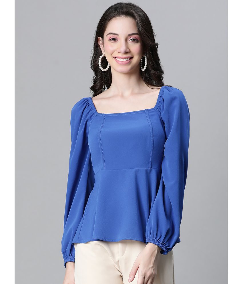     			Oxolloxo Blue Polyester Women's Regular Top ( Pack of 1 )