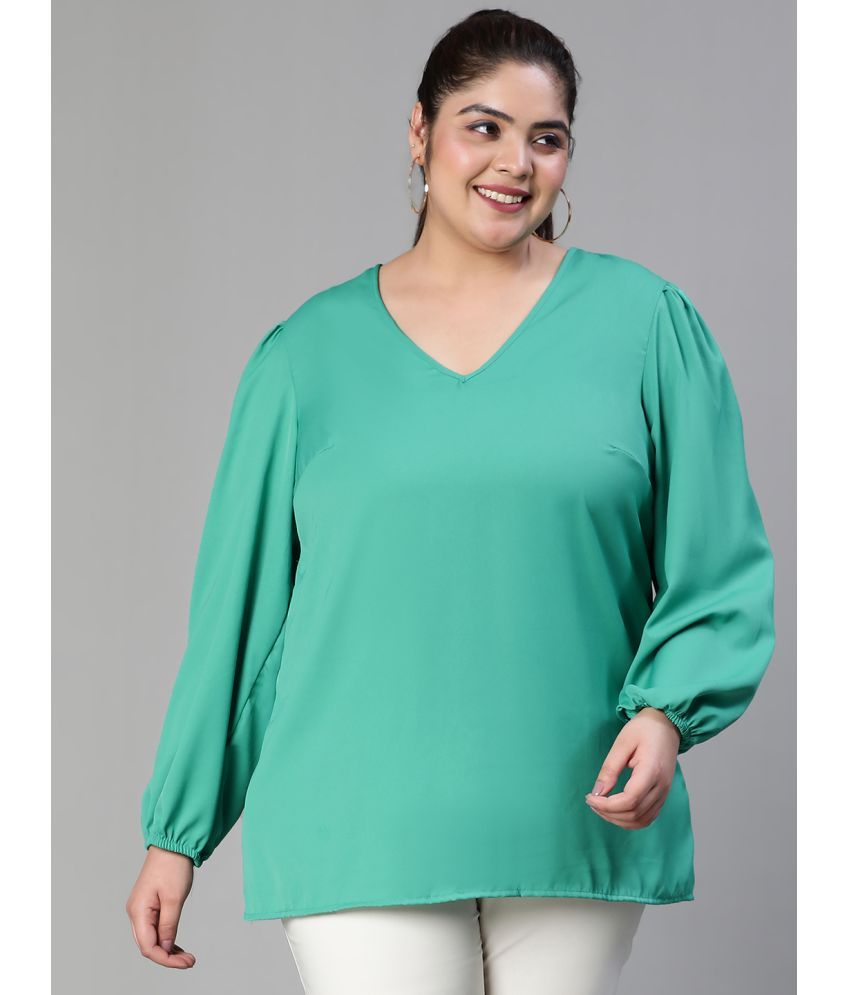     			Oxolloxo Green Polyester Women's Regular Top ( Pack of 1 )