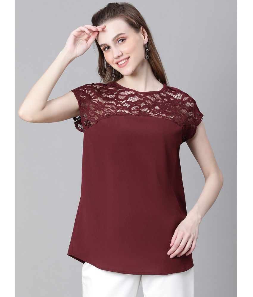     			Oxolloxo Maroon Polyester Women's Regular Top ( Pack of 1 )