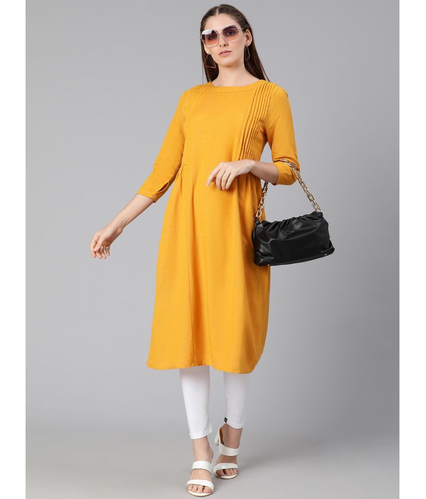     			Oxolloxo Yellow Cotton Women's Tunic ( Pack of 1 )