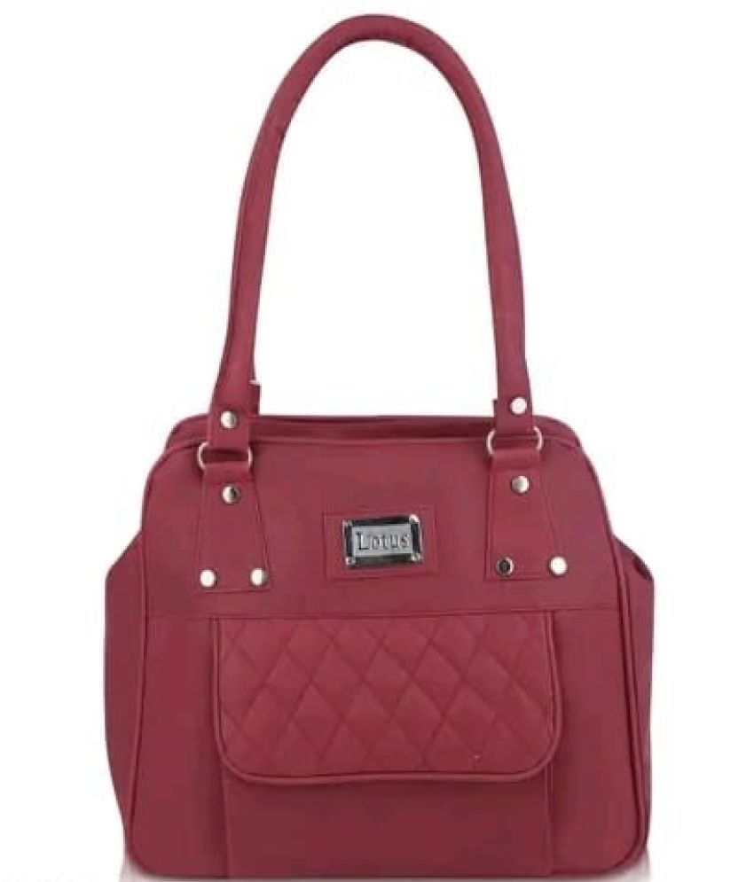     			The monaina crapt Shoulder Bag PU Set of 1 ( Maroon )