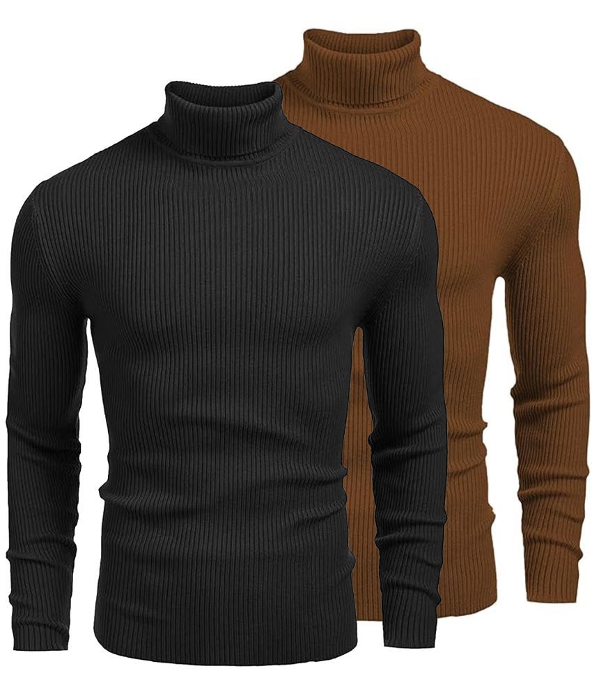     			clafoutis Polyster High Neck Men's Full Sleeves Pullover Sweater - Multicolor ( Pack of 2 )