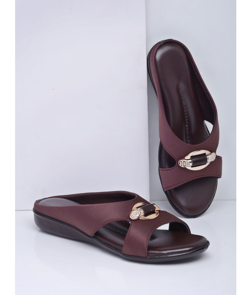     			Aroom Brown Women's Flats