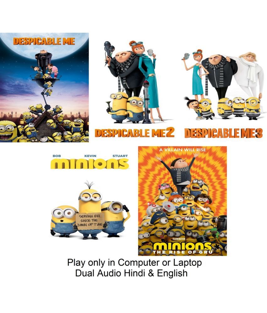     			Despicable Me (3 Parts) & Minions (2 Parts) total 5 Movies in Hindi & English both play only in Computer or Laptop HD Quality without Poster