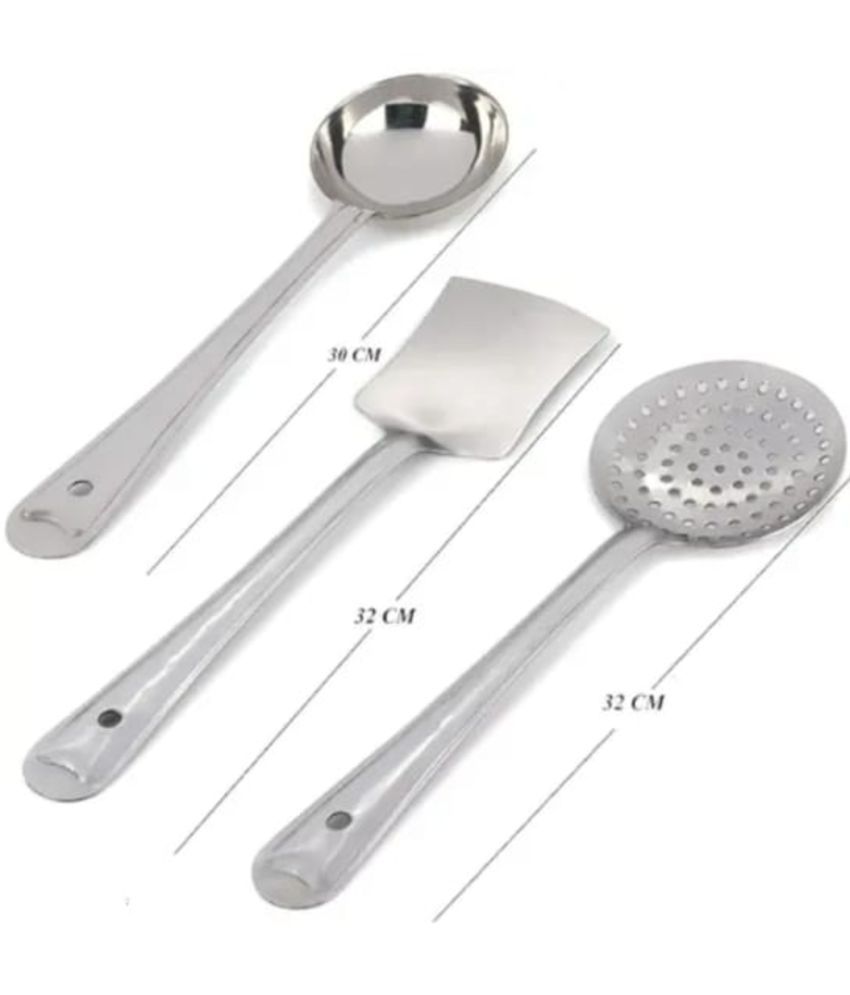     			FROTOOL Silver Steel Lifting Spatula ( Pack of 3 )