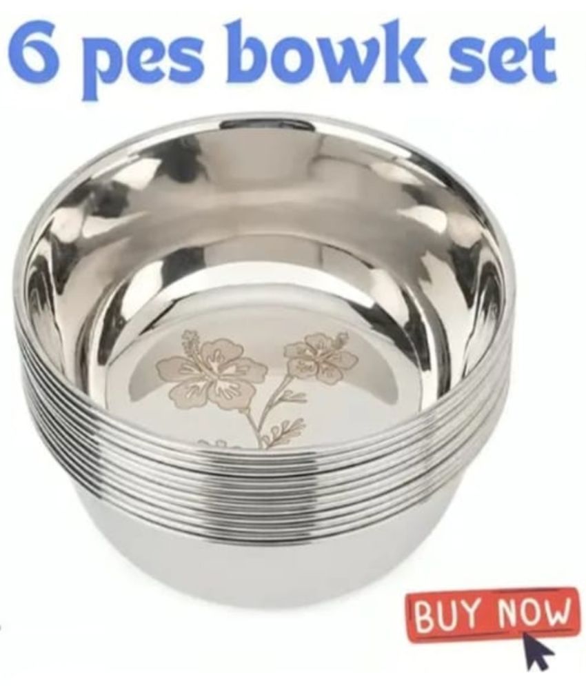     			FROTOOL Steel Laser Printed Serving Bowl 8 cm ( Set of 6 ) Silver