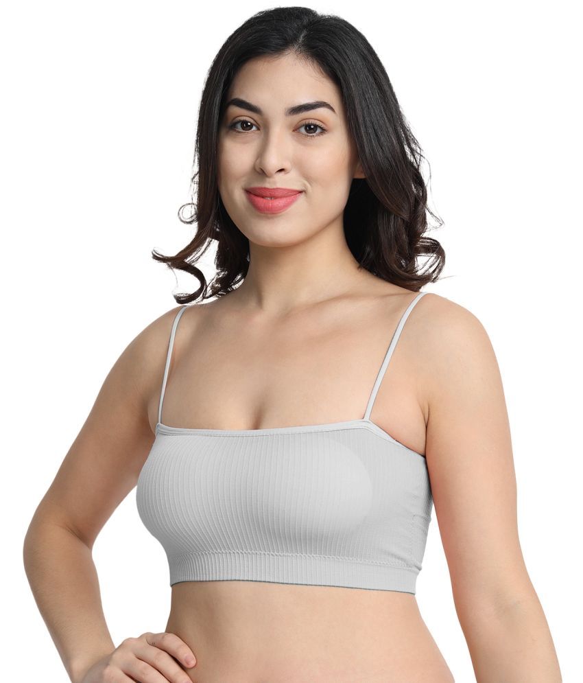     			Flenzy Pack of 1 Cotton Blend Heavily Padded Everyday Bra For Women ( Grey Melange )