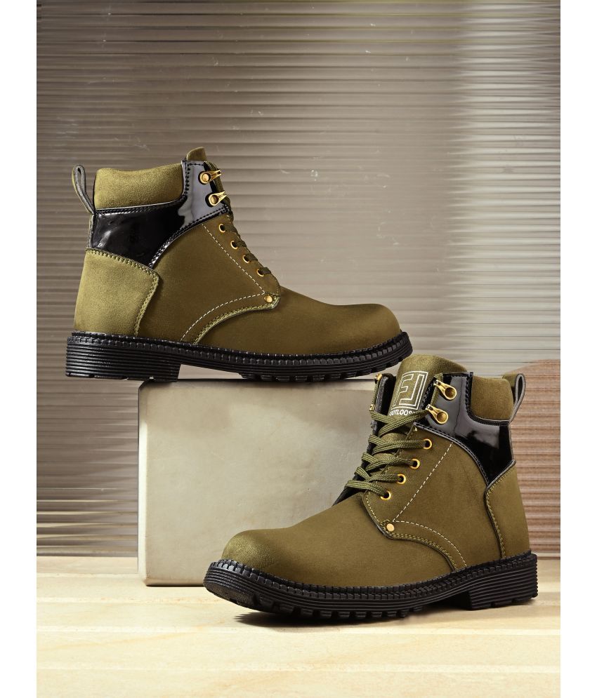     			Footloose Olive Men's Casual Boots