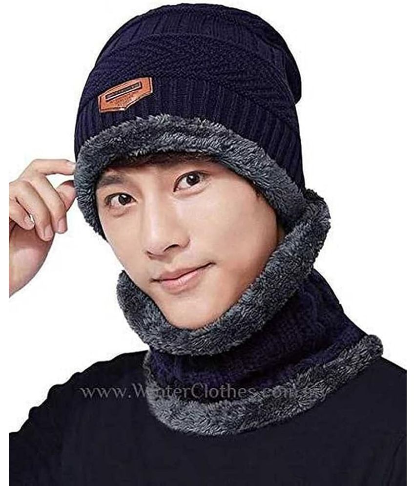     			M.B Tading Pack of 1 Woollen Men's Cap ( Navy )