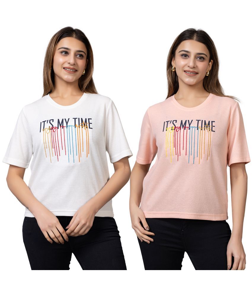     			PROBASIC Pack of 2 Cotton Blend Women's T-Shirt ( Multicolor 5 )