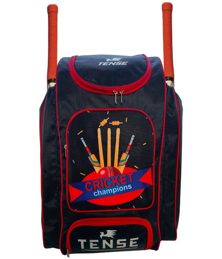     			Tense Red Cricket Kit Bag with 2 Side Bat Pockets & Separate Shoe Compartment Backpack