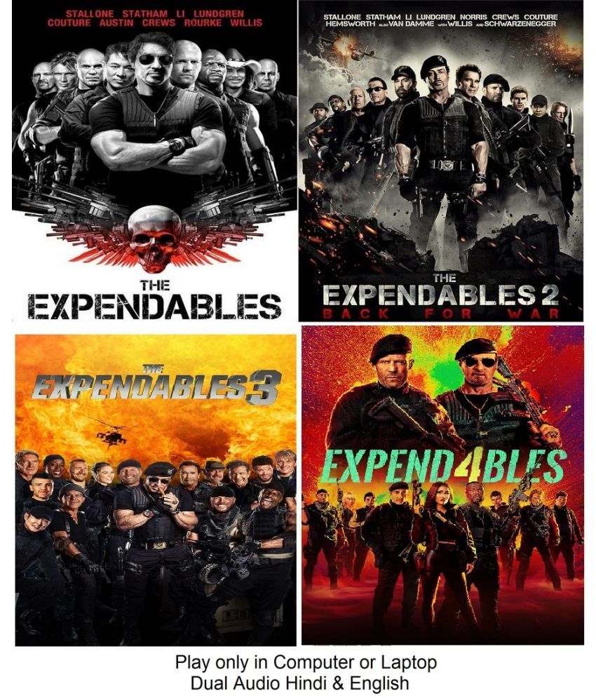     			The Expendables 1 to 4 Film series in Hindi & English both Play only in Computer or Laptop HD Print without poster