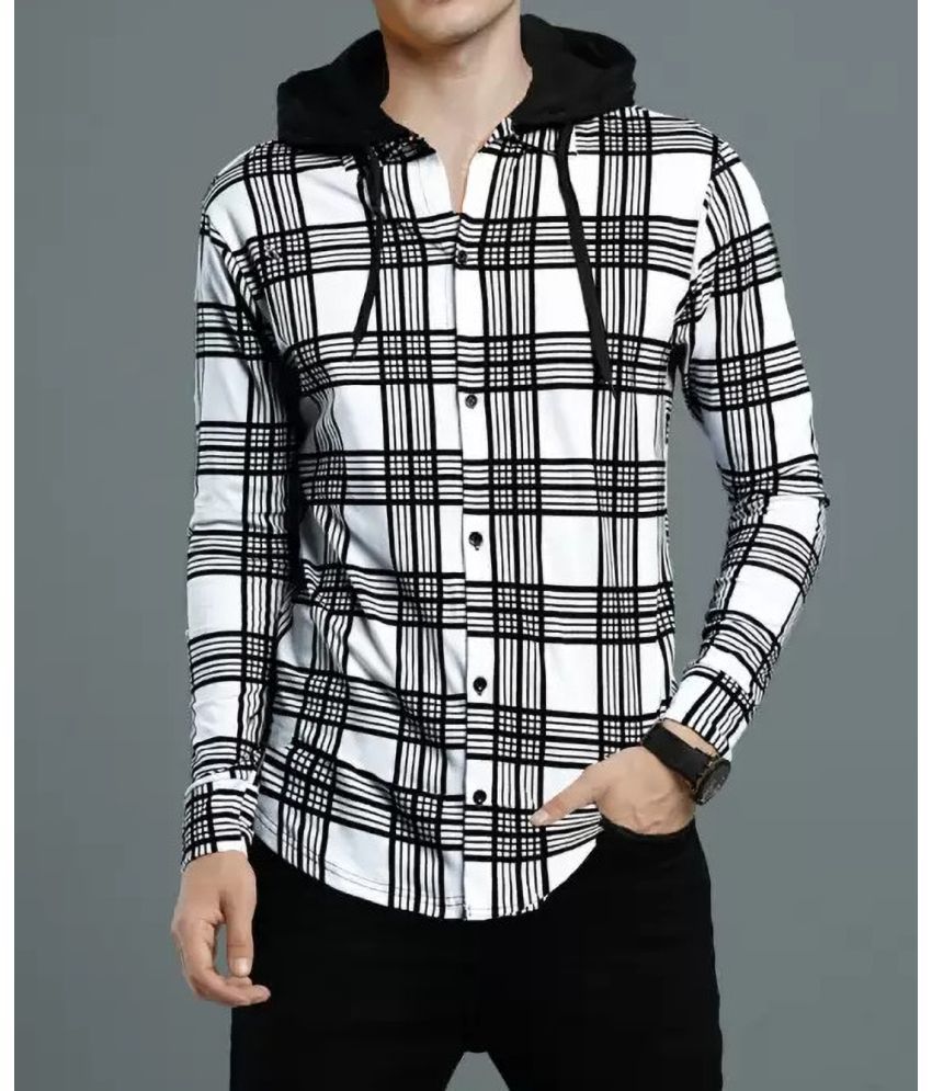     			Try This Cotton Blend Regular Fit Checks Full Sleeves Men's Casual Shirt - White ( Pack of 1 )