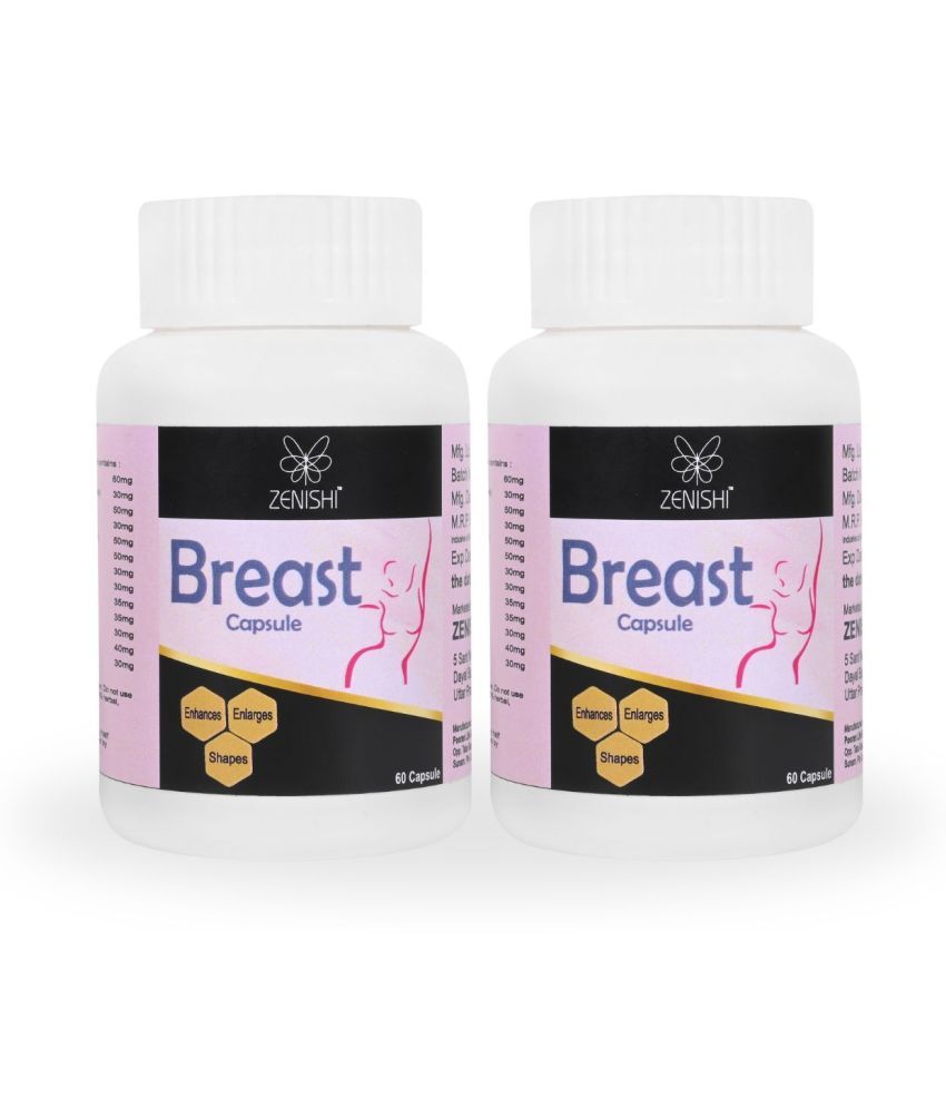     			Zenishi Natural Breast Enlargement Enlarge Ayurveda Herbal Bust Firming Tightening Growth Fast Increase size Development Capsule (Pack of 2)