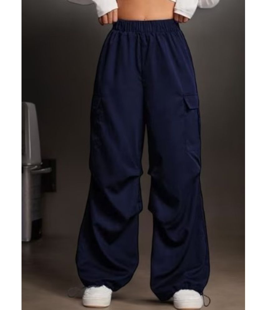     			Broadstar Pack of 1 Polyester Baggy Women's Cargo Pants ( Navy )