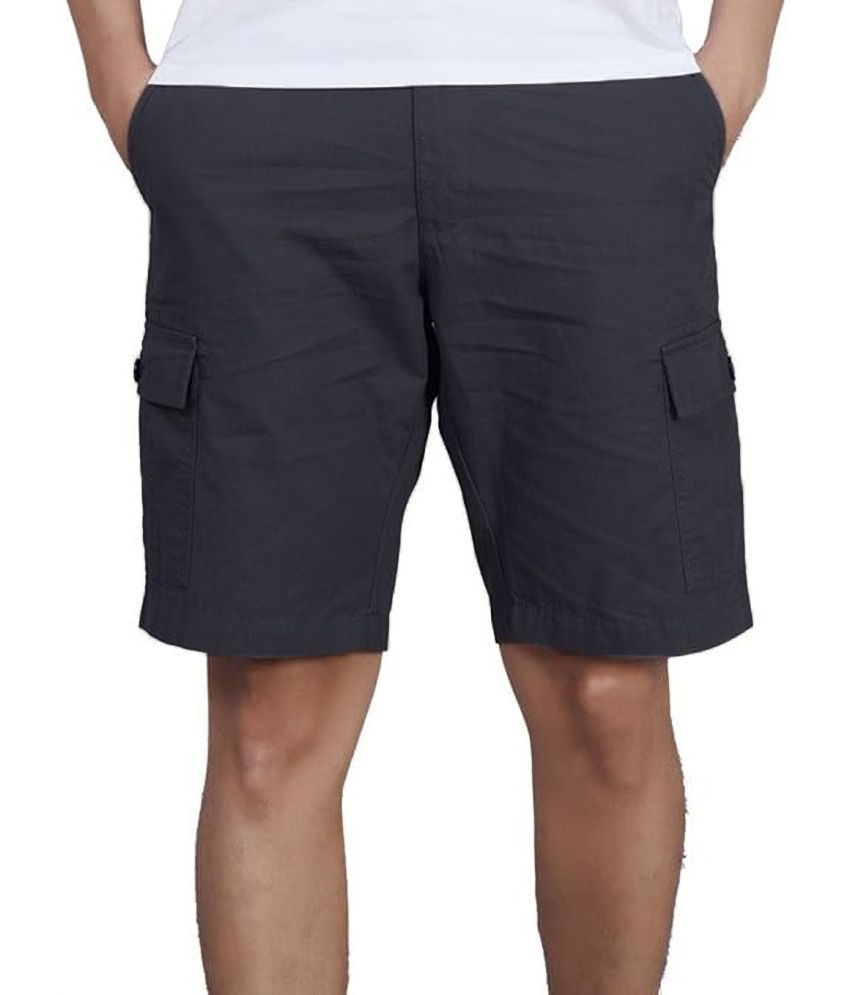     			MULTIWA Black Cotton Men's Shorts ( Pack of 1 )