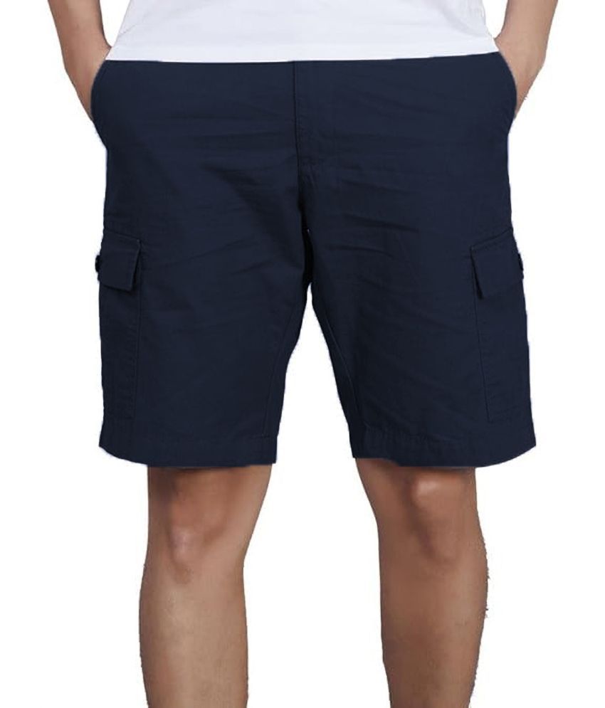     			MULTIWA Blue Cotton Men's Shorts ( Pack of 1 )