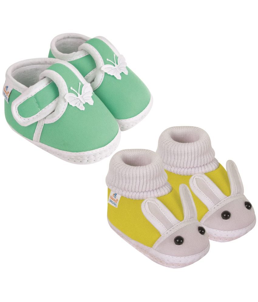     			Neska Moda - MultiColor  Booties For Baby Boy & Baby Girl 12-18 Months ( Pack of 2 )