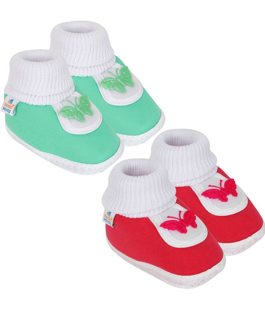     			Neska Moda - MultiColor  Booties For Baby Girl 12-18 Months ( Pack of 2 )