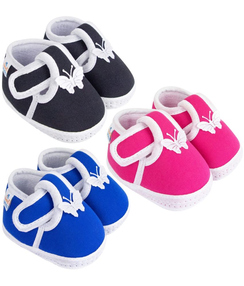     			Neska Moda - MultiColor  Booties For Baby Boy & Baby Girl 12-18 Months ( Pack of 3 )