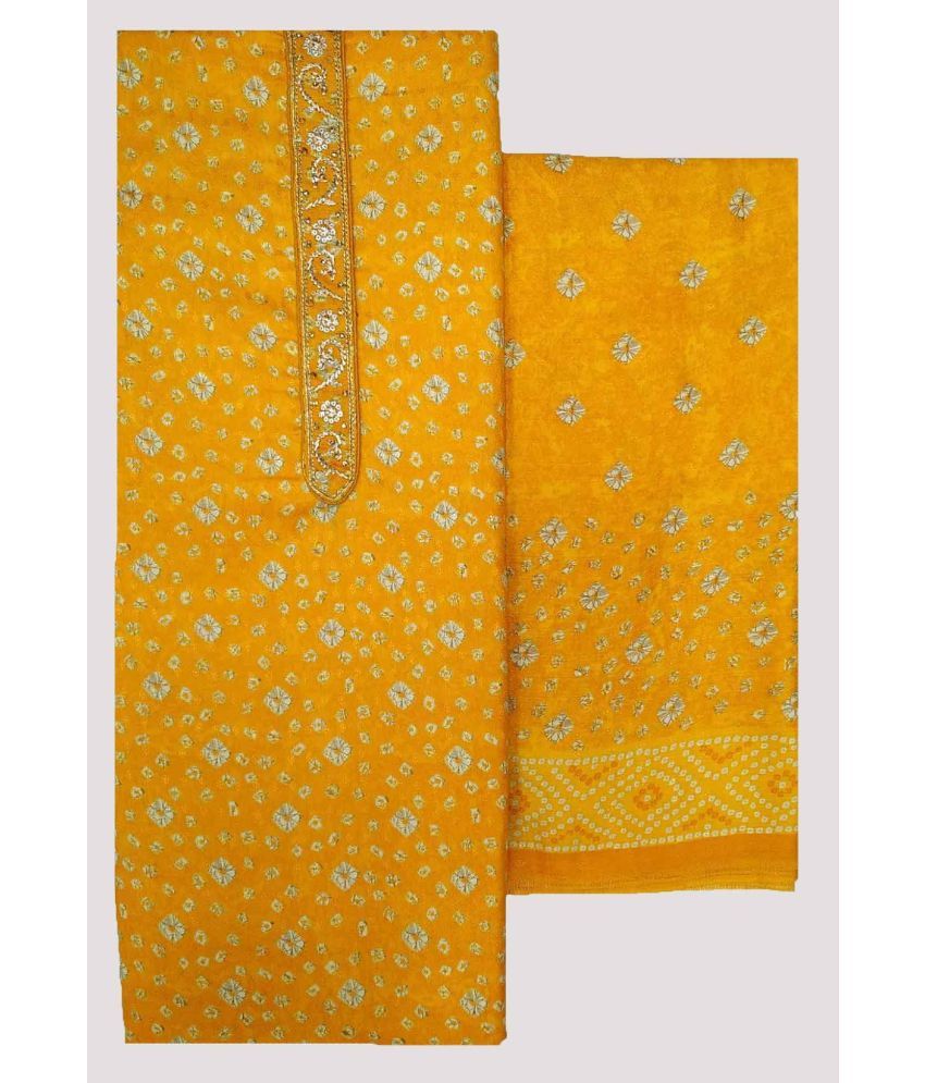     			Soul Essence Unstitched Woollen Printed Dress Material - Yellow ( Pack of 1 )