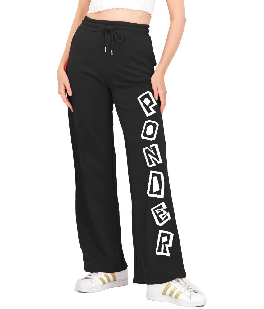     			TQH Black Cotton Blend Women's Gym Trackpants ( Pack of 1 )