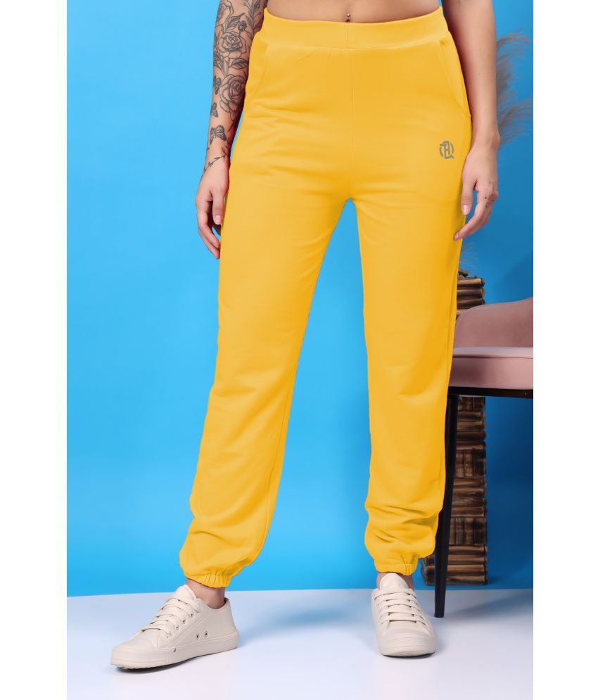     			TQH Pack of 1 Cotton Blend Regular Women's Casual Pants ( Yellow )