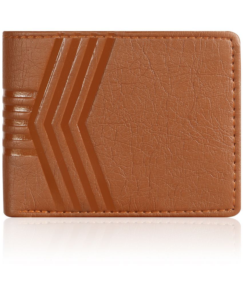     			howdy Faux Leather Self Design Men's Two Fold Wallet With 6 Slots For Card ( Brown , Pack of 1 )