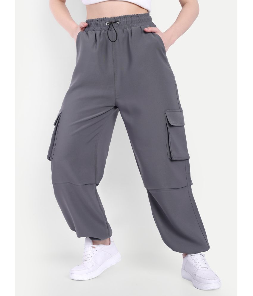     			Broadstar Pack of 1 Polyester Baggy Women's Cargo Pants ( Dark Grey )