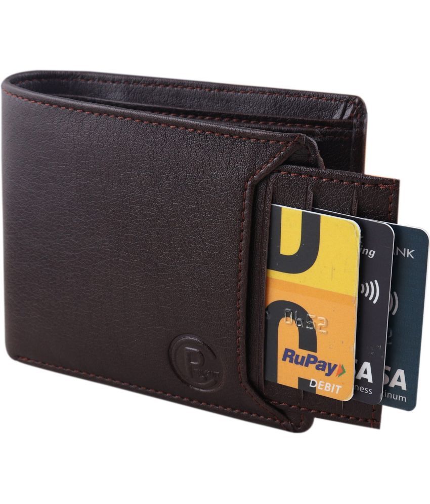     			Classic World PU Printed Men's RFID Wallet With 9 Slots For Card ( Brown , Pack of 1 )