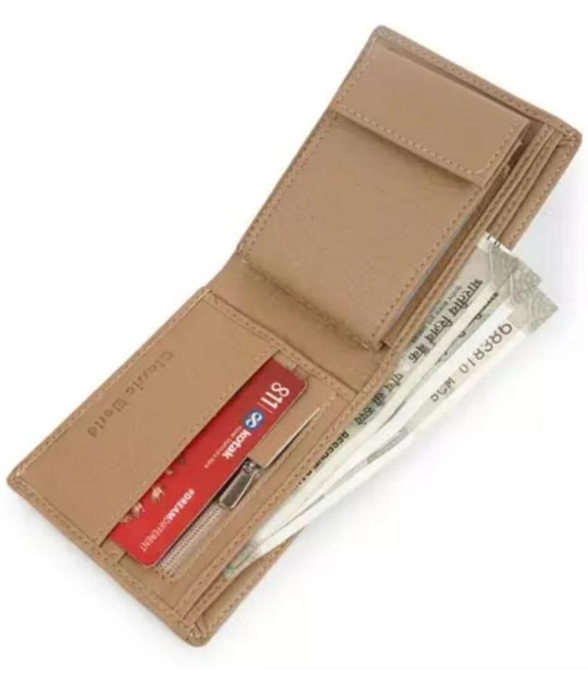     			Classic World PU Solid Men's RFID Wallet With 9 Slots For Card ( Brown , Pack of 1 )