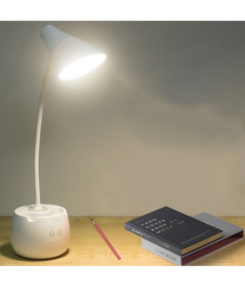     			FIRSTLIKE White Study Table Lamp ( Pack of 1 )